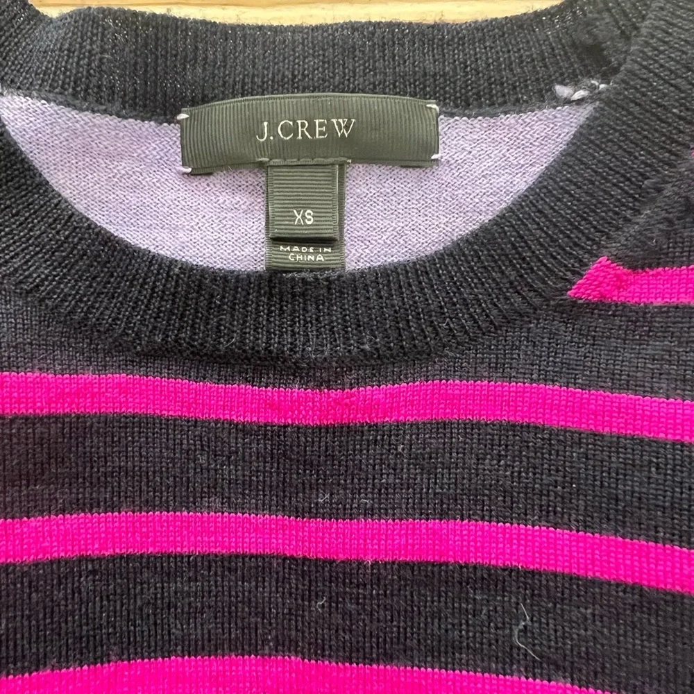 J.Crew Color Block and Stripe Merino Sweater – XS, Tunic Length